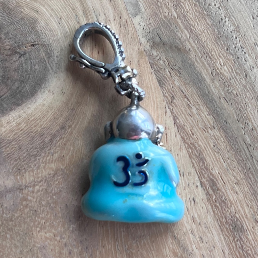 Vintage Buddha charm/enhancer by B Bixby sterling silver 18kt enamel - Picture 8 of 12